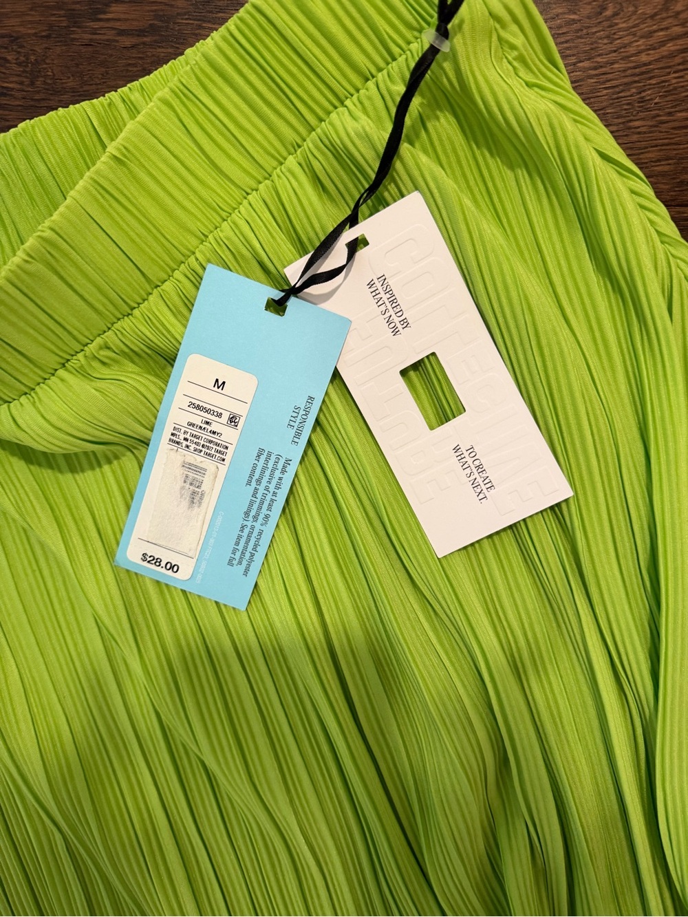 Neon Green Pleated Mini Skirt - Lightweight Summer Style